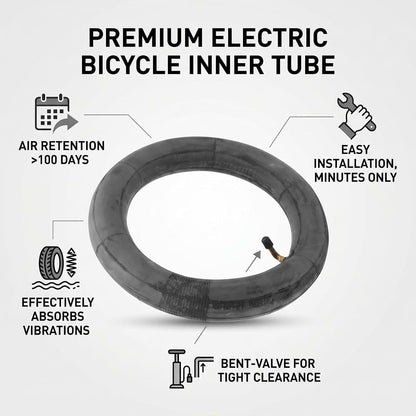 12 Inch Rubber Inner Tube with Schrader Valve for Kids Scooters and Wheelchairs