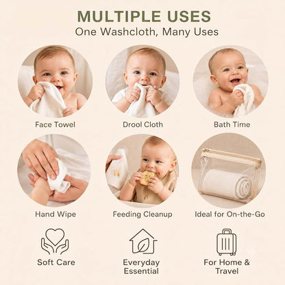 Lion Bear 10-Pack Organic Cotton Baby Washcloths (photo 4)