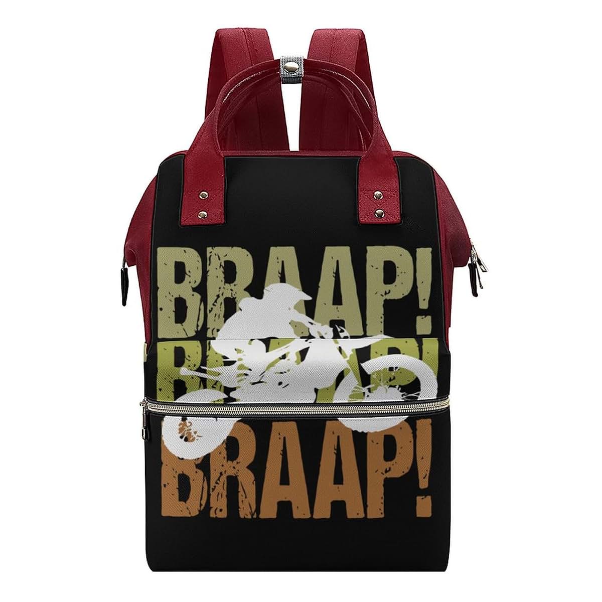 Dirt Bike Motocross Travel Backpack Diaper Bag Lightweight Shoulder Bag