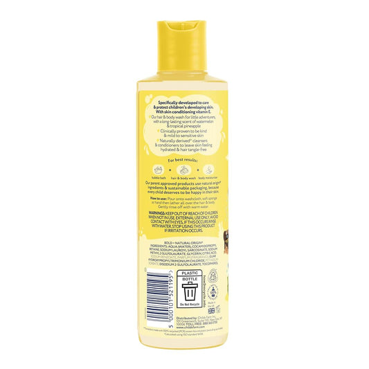 Childs Farm Kids Hair and Body Wash for Dry Sensitive Skin, Watermelon & Pineapple, 8.4 Fl Oz