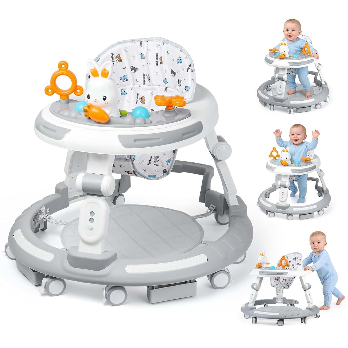 Dewlia 4-in-1 Foldable Baby Walker With Activity Tray