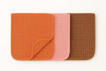 BabyOneStop 3 Pack Muslin Burp Cloths, 100% Organic Cotton, 22x10 Inch, Soft and Absorbent