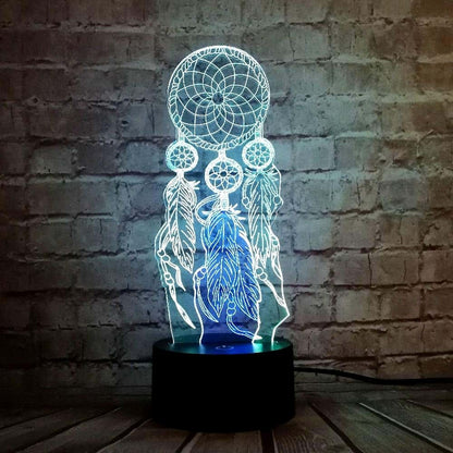 Jinnwell 3D Windbell Night Light Lamp Illusion Night Light 7 Color Changing Touch Switch Table Desk Decoration Lamps (photo 4)