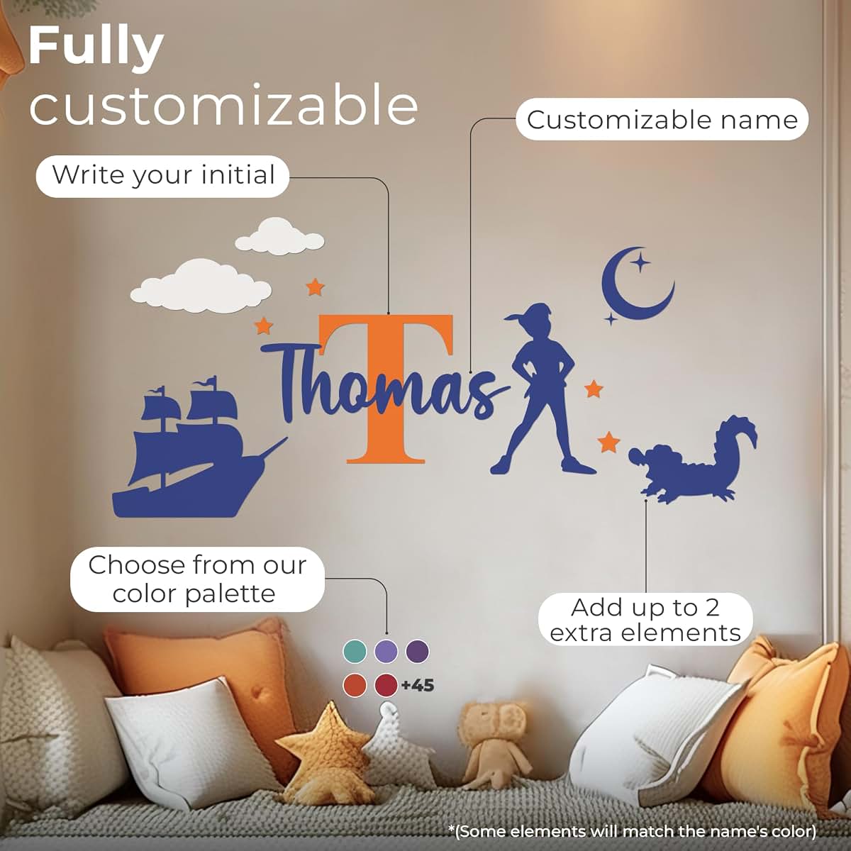 Cryptonite Personalized Name And Initial Tinkerbell Vinyl Wall Decal