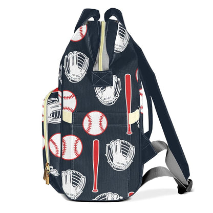 YallLocoMo Personalized Diaper Bag Backpack Name Sport Ball Baseball Multifunction Travel Backpack Nappy Bag Daypack (photo 3)