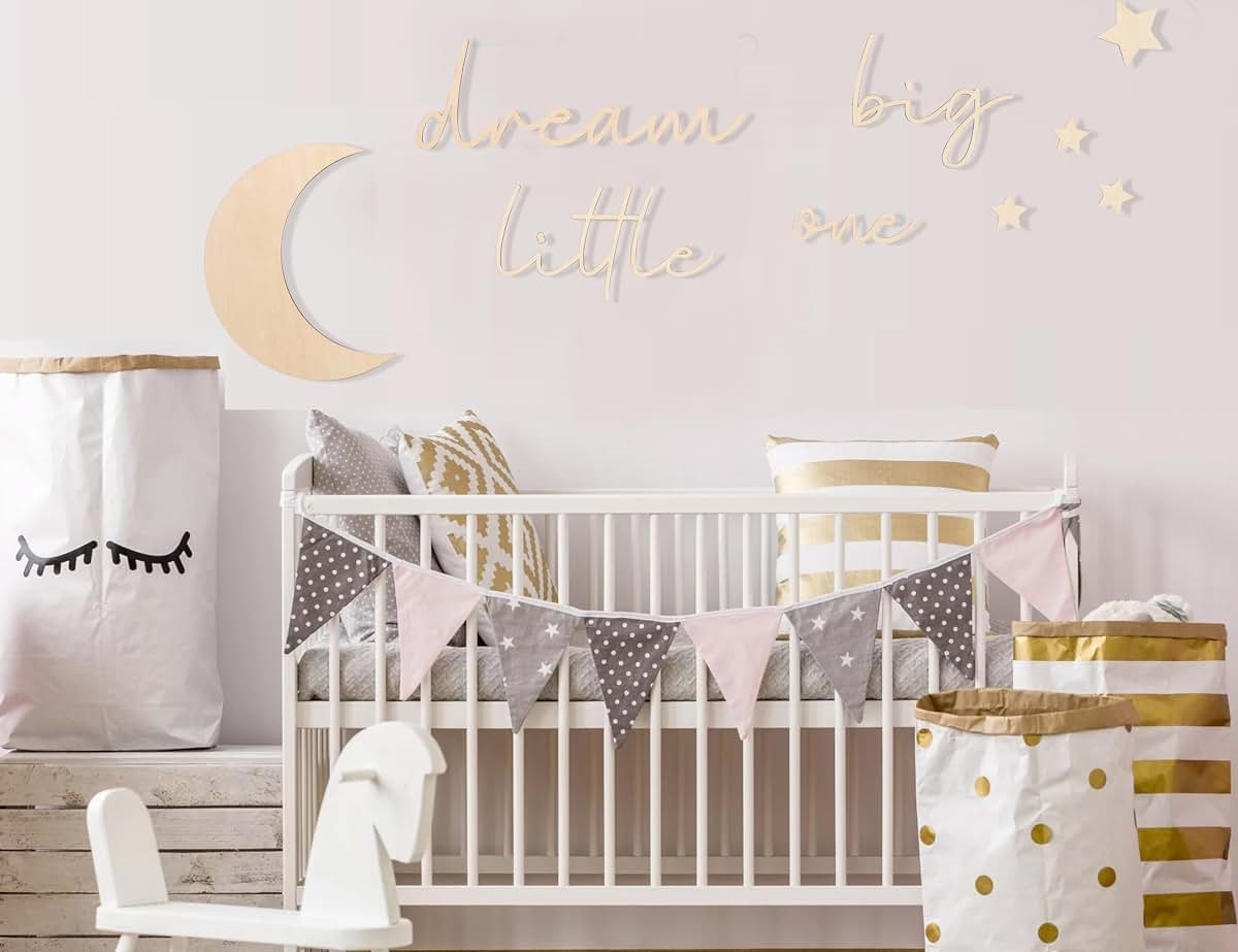 MAMUXI Lettering Wood Dream Big Little One Sign
