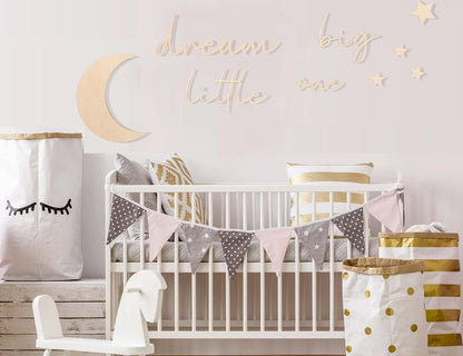 MAMUXI Lettering Wood Dream Big Little One Sign