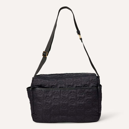 Amazon Essentials x Sofia Grainge Women's Quilted Diaper Tote Bag with Multiple Pockets, Zip-top Closure with Flap
