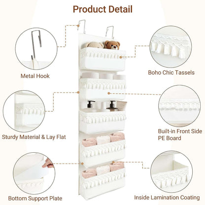 Dahey Over The Door Organizer for Storage in Nursery Bathroom