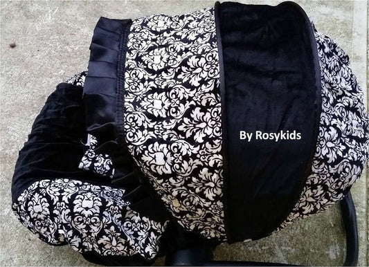 Rosy Kids Infant Carseat Canopy Cover 3 Pc Kit