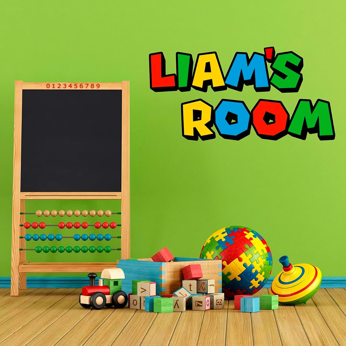 Vinyl Designs Super Mario Custom Name Wall Decal Sticker