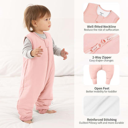 EasyFi Rayon from Bamboo Sleep Sack with Feet, 6-12 Months, 0.5/1.0 TOG