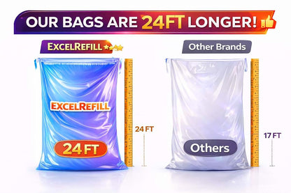 ExcelRefill Diaper Pail Refills Compatible With Diaper Genie And Munchkin Pails, 1280 Count (photo 2)