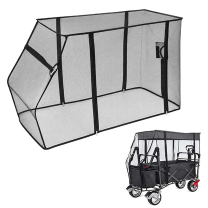 SHINETEC Wagon Mosquito Net Cover with Zipper, 35 x 20 Inches, Black