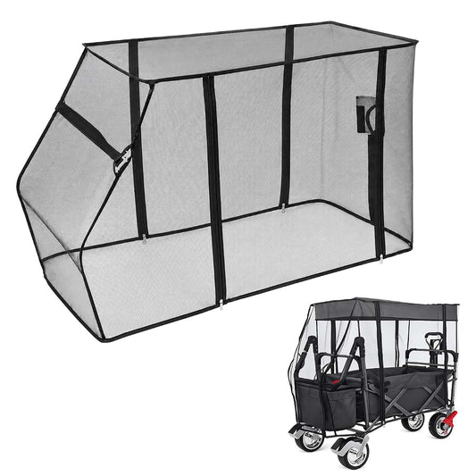 SHINETEC Wagon Mosquito Net Cover with Zipper, 35 x 20 Inches, Black