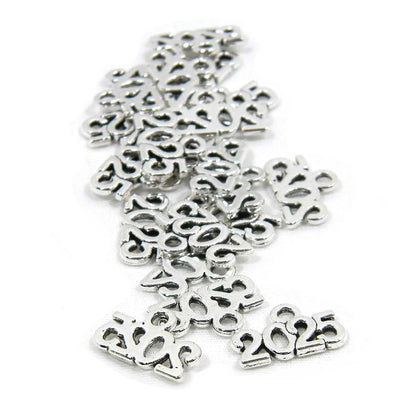 Bedazzlinbeads 20 Small Antique Silver Plated 2025 Metal Charms With Loop