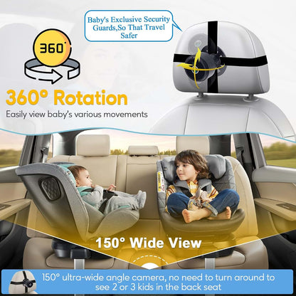 Car Camera Monitor for Infants | HD 1080P Rearview View