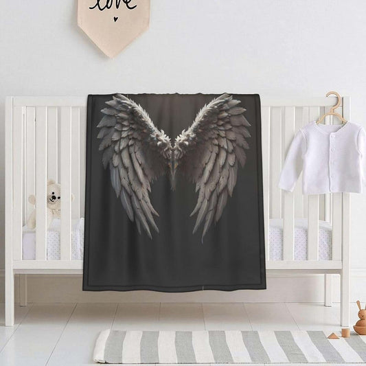 WBQLSL Angel Wings Super Soft Baby Blanket - Swaddle Blanket 30x40 inches, Suitable for Newborns in All Seasons