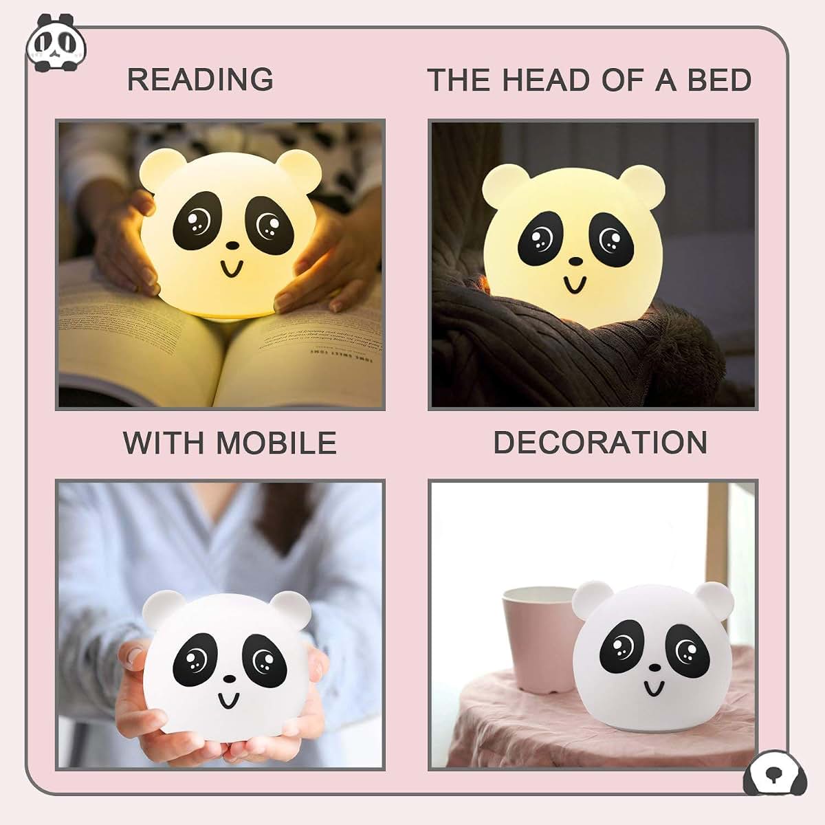 CELIVESGG Night Light Panda 7 Colors LED Nursery Night (photo 4)