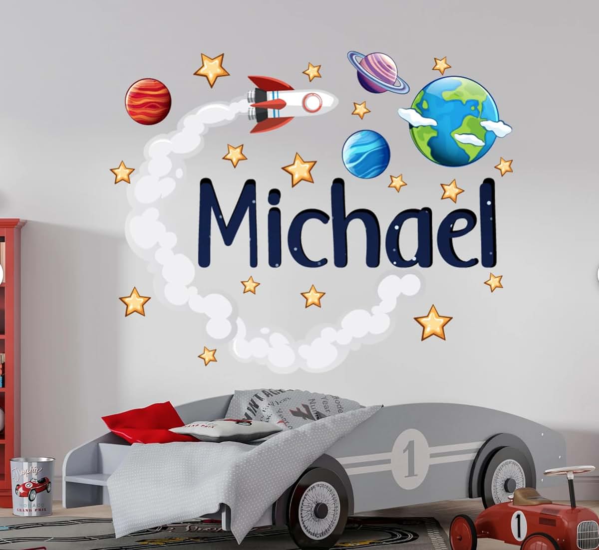 The Colors Crafter Personalized Space Name Wall Decal