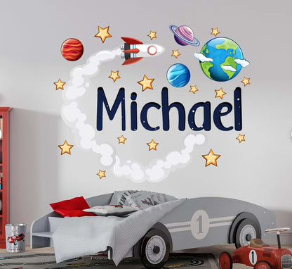 The Colors Crafter Personalized Space Name Wall Decal