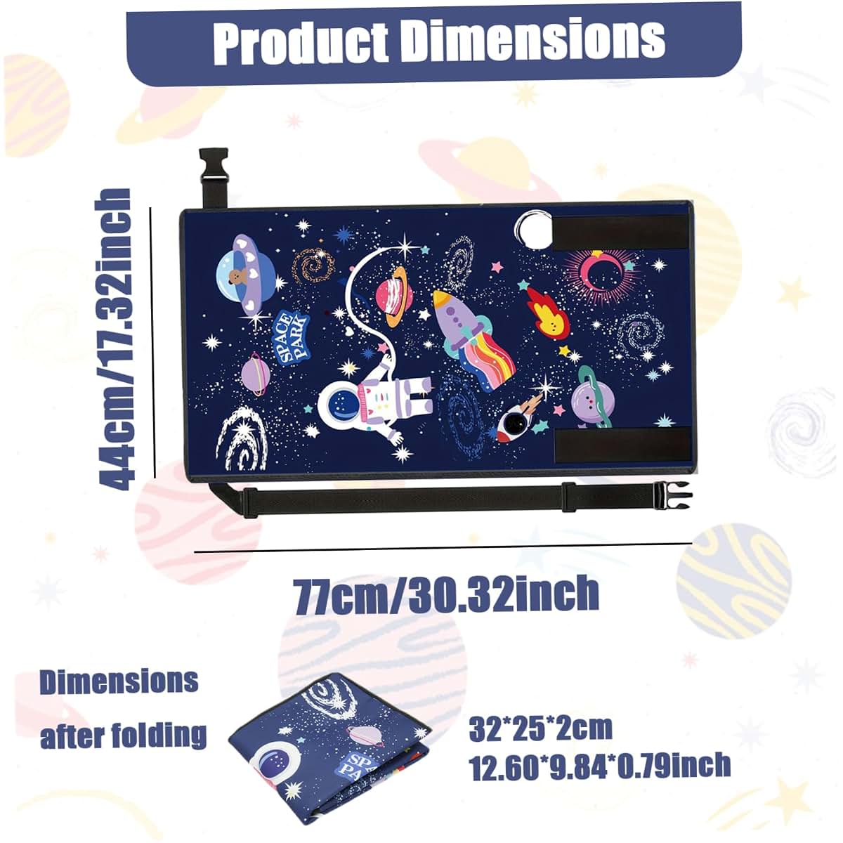 Peosaard Toddler Airplane Bed With Cartoon Space Pattern (photo 2)