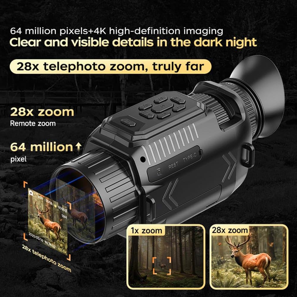 Lozenge Entry-Level 1080P Night Vision Goggles with 32G TF Card