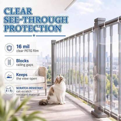Pangda Transparent Safety Net Guard for Balcony and Stairway