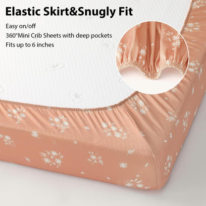 Fiemol Soft Microfiber Crib Sheets 3-Pack