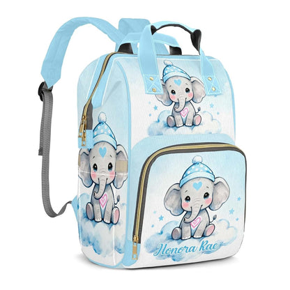 Joyestore Personalized Elephant Diaper Backpack With Custom Name (photo 2)