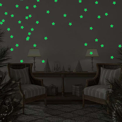 Glow In Dark Star Wall Sticker Decals for Nursery and Kids Decor