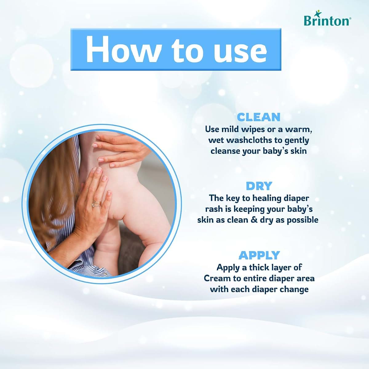 Brinton HipoSoft Diaper Rash Cream | Freedom from Rashes | (30 gm / 1.05 oz.) (photo 3)