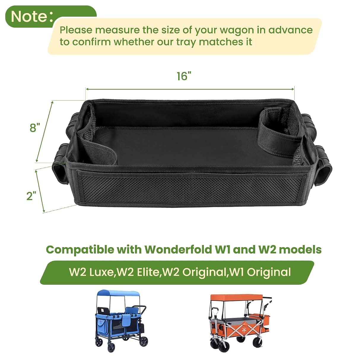Shinetec Double Sided Stroller Tray for Camper Wagon - Activity & Snack Table