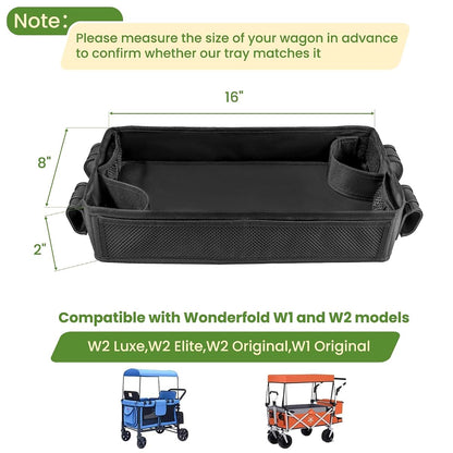 Shinetec Double Sided Stroller Tray for Camper Wagon - Activity & Snack Table