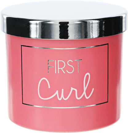 Pavilion Gift Company First Curl - Pink Baby Girl Keepsake Box
