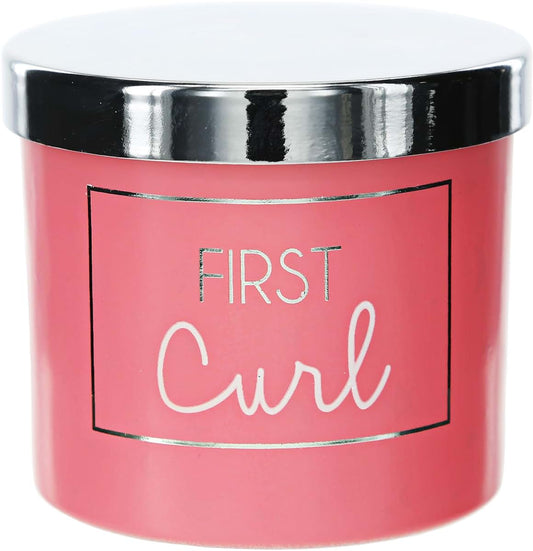 Pavilion Gift Company First Curl - Pink Baby Girl Keepsake Box