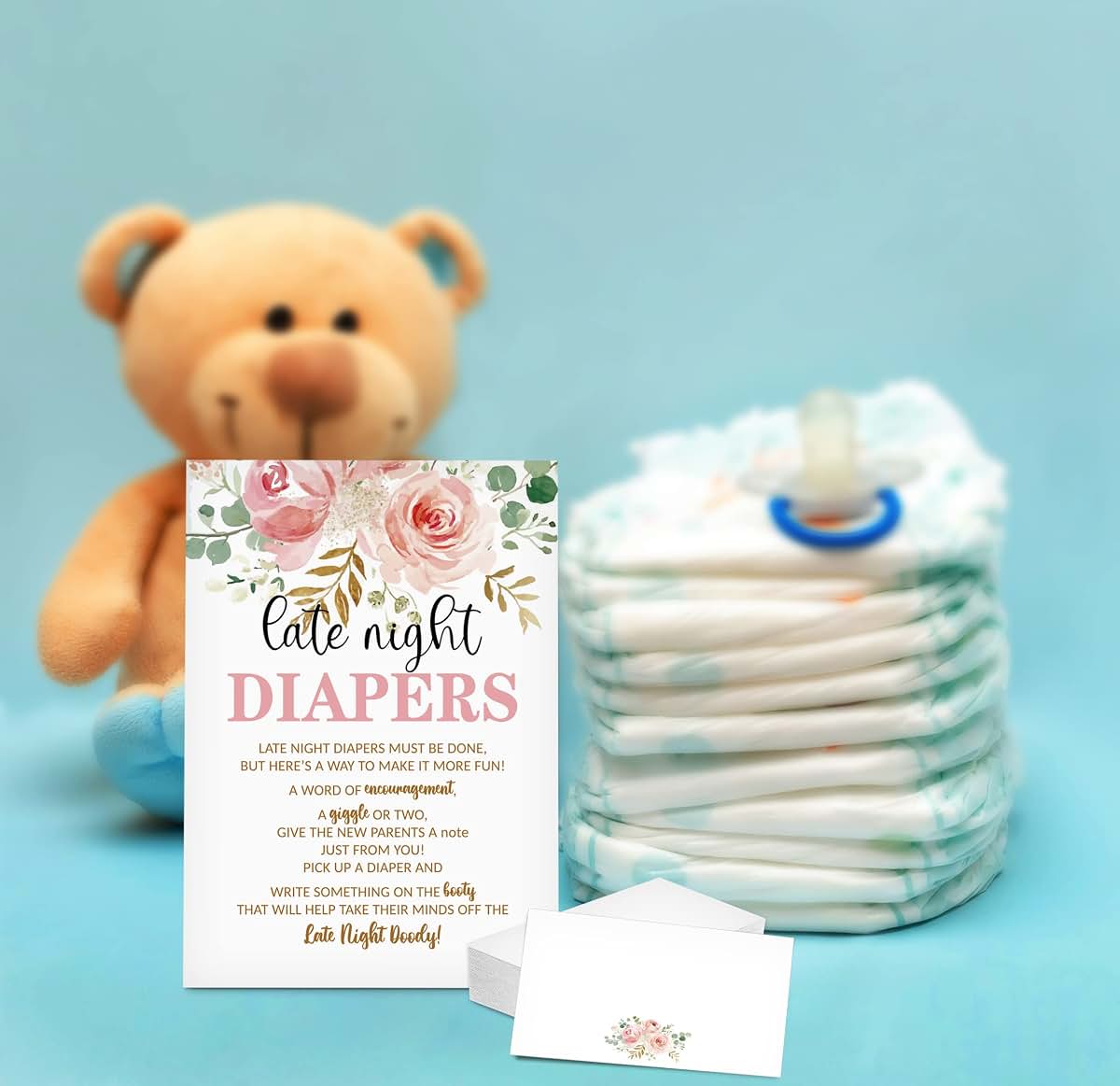 Gihyan Late Night Diaper Floral Game Set