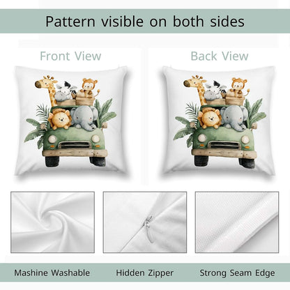 HawSkgFub Safari Animal Print Throw Pillow Cover for Nursery Decor