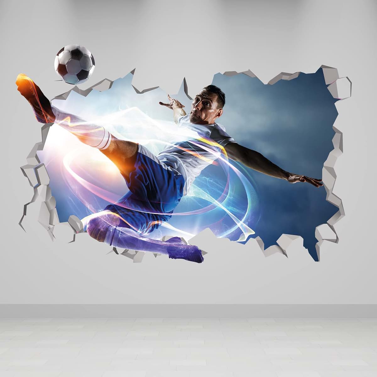 AdesiivoStudio 3D Soccer Wall Decor Soccer Player Sticker