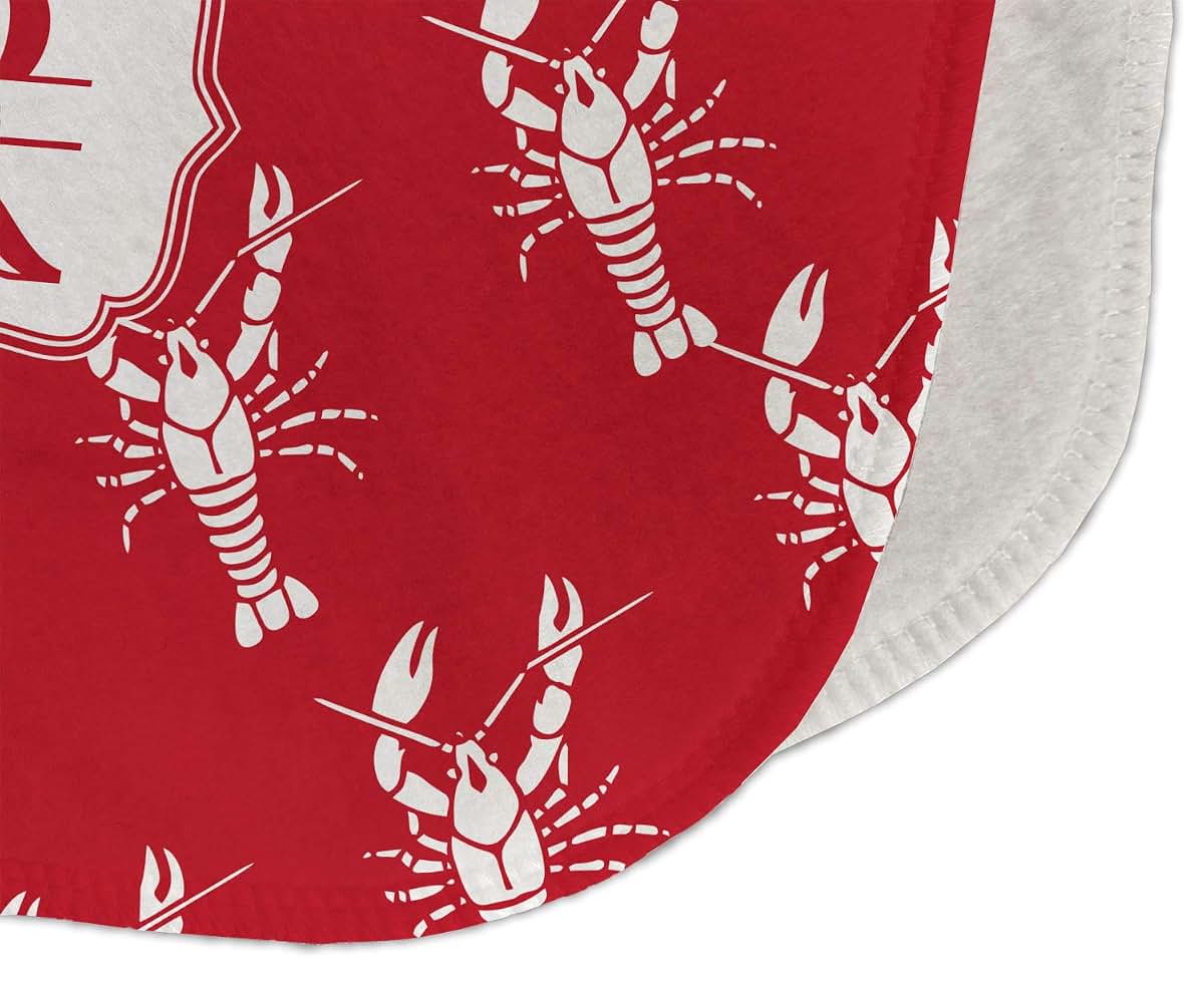 Baby Milano Personalized Crawfish Burp Cloth - Fleece w/Name and Initial (photo 3)