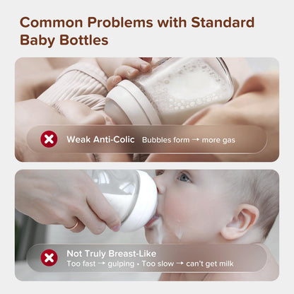 Thyseed Anti-Colic Glass Baby Bottle