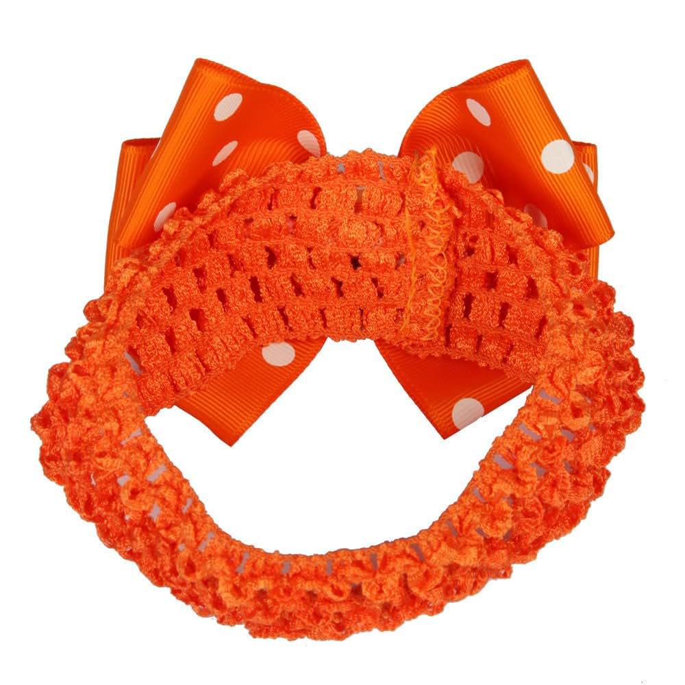 POLG Newborn Baby Polka Dot Elastic Headband and Bow Headwrap (photo 2)