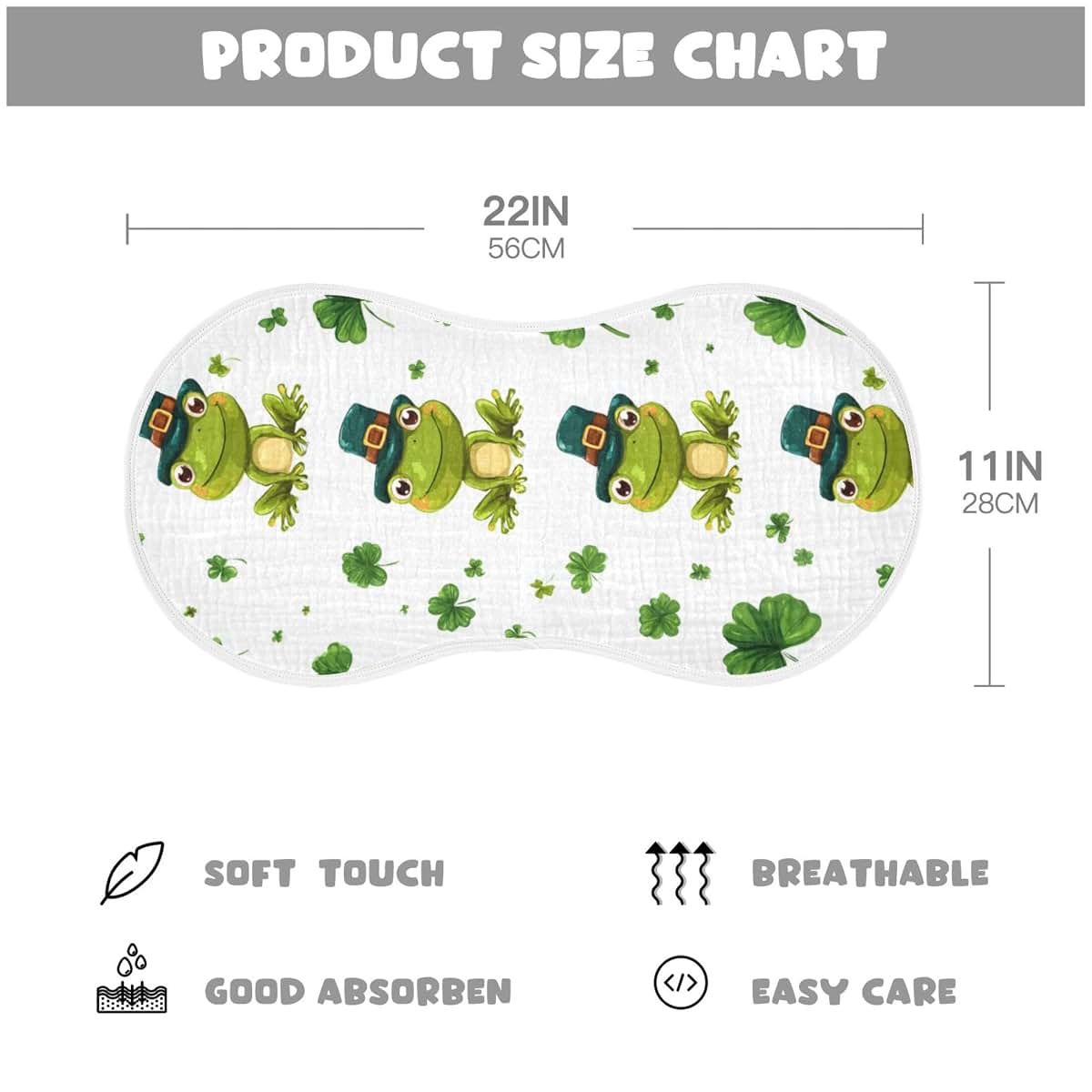 Mazeann Absorbent Cotton Burp Cloth 1 Pack