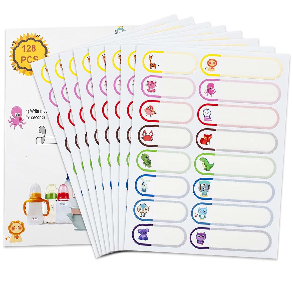 Daycare Name Labels Kit for Kids Supplies and Water Bottles