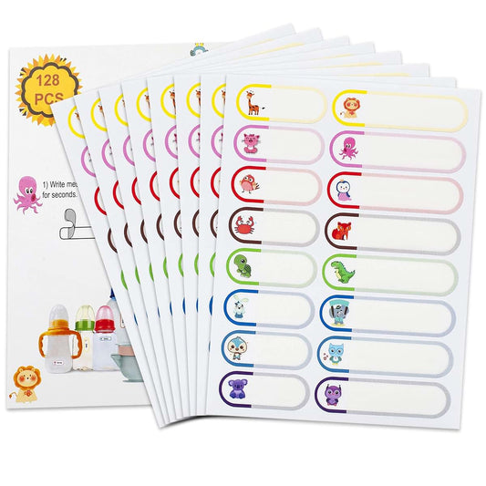 Daycare Name Labels Kit for Kids Supplies and Water Bottles