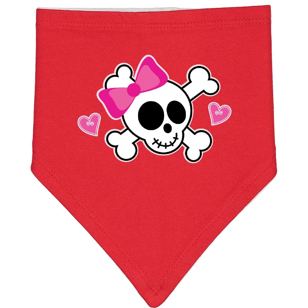 Inktastic Valentine Holiday Girls Skull Baby Bandana Bib