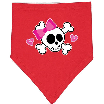 Inktastic Valentine Holiday Girls Skull Baby Bandana Bib