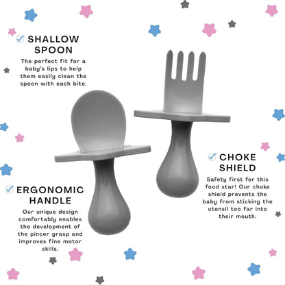 Elli&Nooli Silicone Baby Utensils Set - 2 Count, Yellow (photo 3)