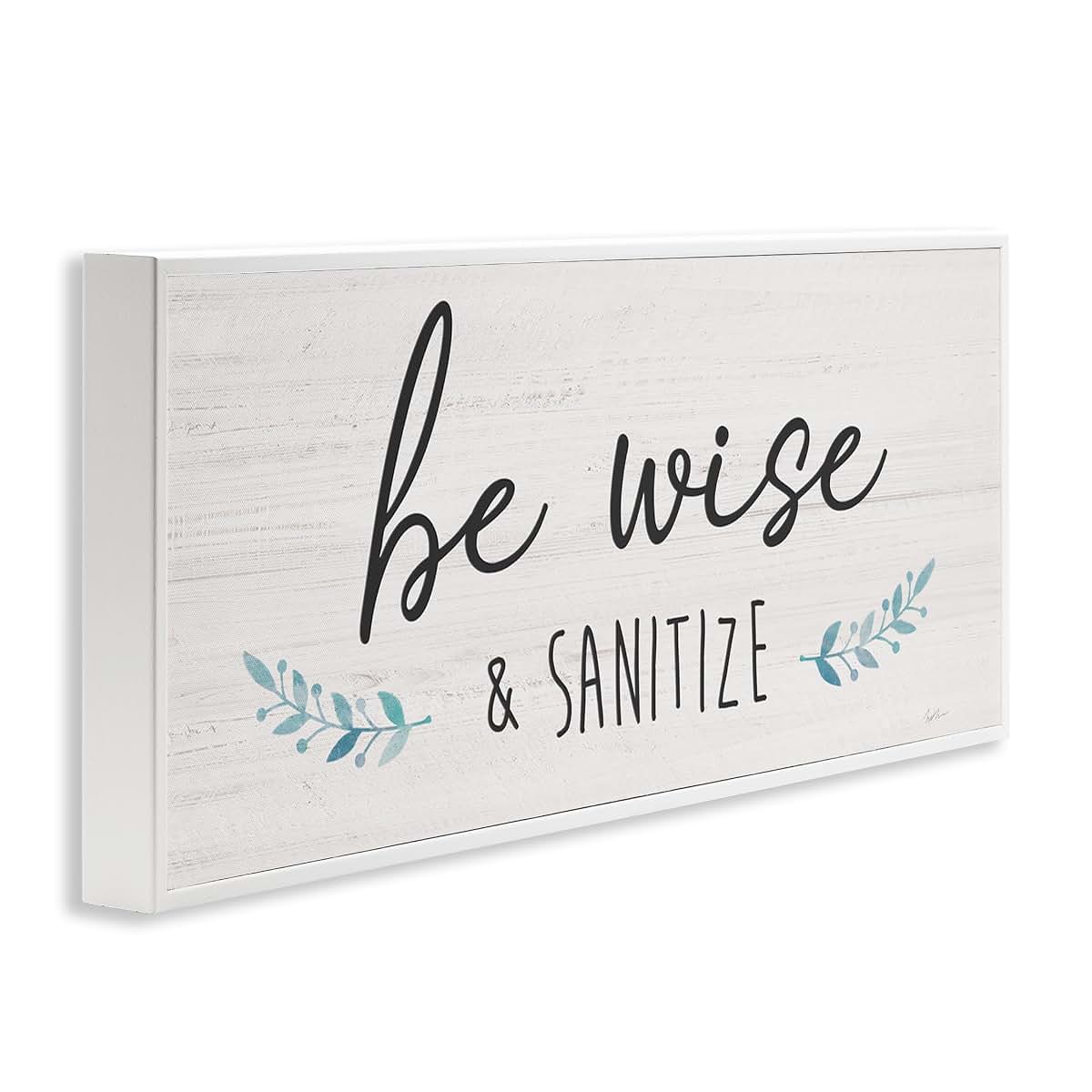 Stupell Industries Wise Sanitize Bathroom Print