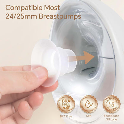 Mompmuir Flange Inserts Sizing Kit, 16PCS for 24mm Breast Pumps